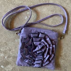 purple cross body bag